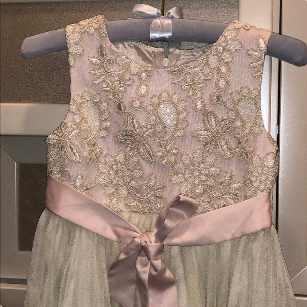 Girls floral sequin dress